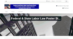 Desktop Screenshot of federalandstatelaborlawposterstore.com